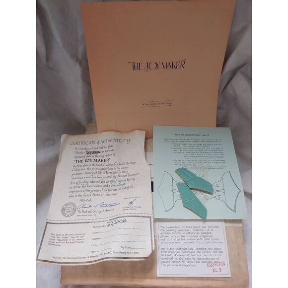 Norman Rockwell "The Toymaker" #27370B Bradford 1977 Collectible Plate - Picture 4 of 9